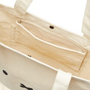 HAPITAS(ハピタス) Miffy HAP6009 Tote Bag, Back Pocket Type: B99 Face Natural
