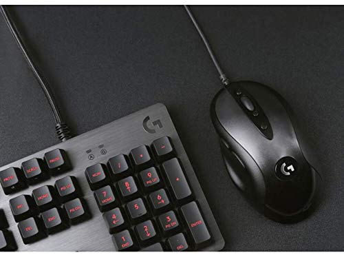 Logitech G MX518 Gaming Mouse Hero 25K Sensor, 25,600 DPI, ARM-Processor, 8 Programmable Buttons - Black/Grey