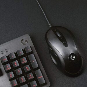 Logitech G MX518 Gaming Mouse Hero 25K Sensor, 25,600 DPI, ARM-Processor, 8 Programmable Buttons - Black/Grey