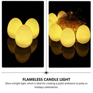 Veemoon Wedding Decor 24 Pcs Egg Shaped Egg Candle Light Egg tealight Egg Tea Light Tealight Candle Light Dining Table Decor