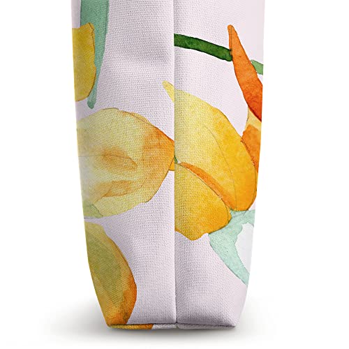 Yellow Daffodil Spring Color Flower Plants Floral Pattern Tote Bag