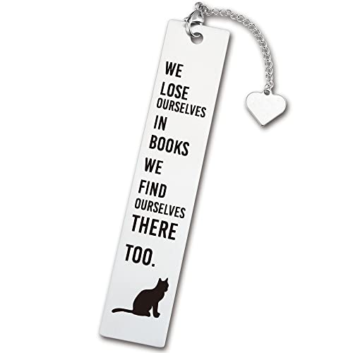 We Lose Ourselves in Books Funny Inspirational Bookmark Gifts for Women, Bookmarks for Daughter Bookworm Sister Girl Book Friend Sister Gifts Friendship Gifts