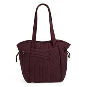 vera bradley women’s cotton glenna satchel purse, mulled wine, one size