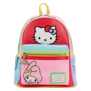 loungefly sanrio hello kitty and friends color block womens double strap shoulder bag purse