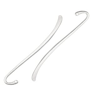 yyangz 15pcs silver plated smooth bookmark, hook bookmark, jewelry making charms