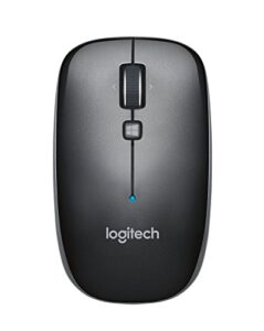 logitech m557 bluetooth mouse – wireless mouse with 1 year battery life, side-to-side scrolling, and right or left hand use with apple mac or microsoft windows computers and laptops, gray