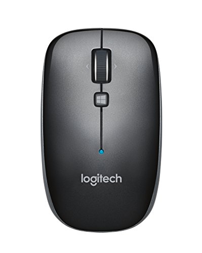 Logitech M557 Bluetooth Mouse – Wireless Mouse with 1 Year Battery Life, Side-to-Side Scrolling, and Right or Left Hand Use with Apple Mac or Microsoft Windows Computers and Laptops, Gray