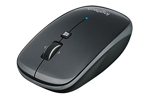 Logitech M557 Bluetooth Mouse – Wireless Mouse with 1 Year Battery Life, Side-to-Side Scrolling, and Right or Left Hand Use with Apple Mac or Microsoft Windows Computers and Laptops, Gray