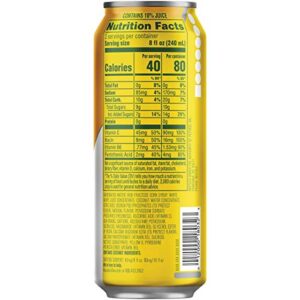 Mountain Dew Kickstart, Pineapple Orange Mango, 90mg Caffeine, Vitamins B & C, 80 Calories, 10% Juice, 16 fl oz (12 Count)