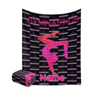 custom blanket personalized gymnastics beautiful soft fleece throw blanket with name for gifts sofa bed 50 x 60 inches