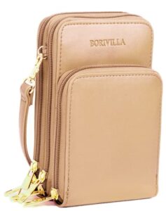 borivilla crossbody cellphone purse women touch screen bag rfid blocking wallet handbag shoulder strap