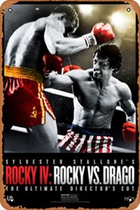 ysirseu retro rocky iv (#4 of 4) metal sign vintage look kitchen signs wall decor 1985 movie poster bar decorations funny tin art plaques 8×12 inch