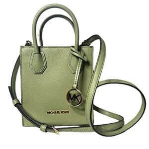 Michael Kors Mercer Extra-Small Pebbled Leather Crossbody Bag (light Sage)