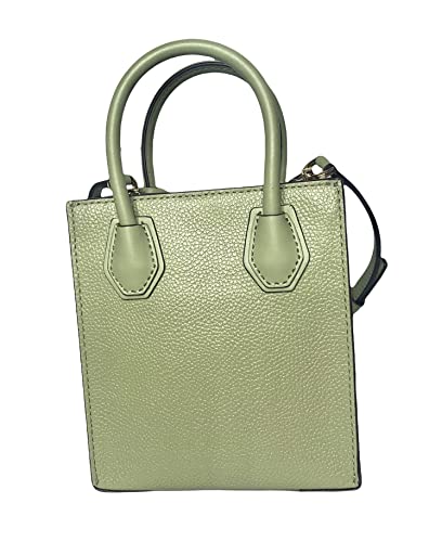 Michael Kors Mercer Extra-Small Pebbled Leather Crossbody Bag (light Sage)