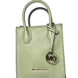 Michael Kors Mercer Extra-Small Pebbled Leather Crossbody Bag (light Sage)