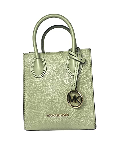 Michael Kors Mercer Extra-Small Pebbled Leather Crossbody Bag (light Sage)