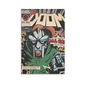 enypolis mf doom retro posters & prints on canvas wall art poster for room decor unframe 12x18inch(30x45cm)