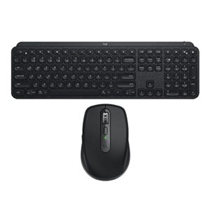 logitech mx anywhere 3 compact performance mouse (black) bundle with mx keys advanced wireless illuminated keyboard (2 items)