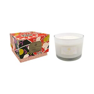 trina turk 3 wick scented candle with glass jar, cotton wick, luxury aromatherapy candle, 12.3 ounces, tangerine bellini