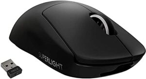 logitech g pro x superlight wireless gaming mouse – black (renewed)