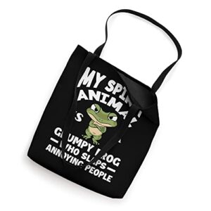 My Spirit Animal Is A Grumpy Frog Lover Funny Frog Tote Bag