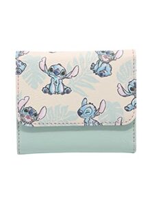 loungefly disney lilo & stitch tropical leaves mini wallet