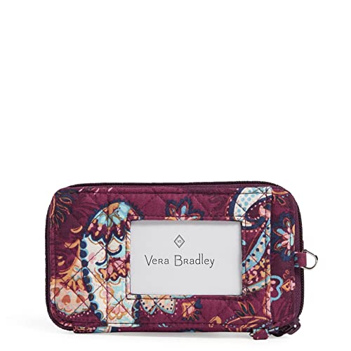 Vera Bradley Women's Cotton Smartphone Wristlet With RFID Protection, Paisley Jamboree - Recycled Cotton, One Size