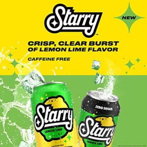 Starry Zero Sugar Lemon Lime Soda, Caffeine Free, 12oz Cans, 2.0 Count