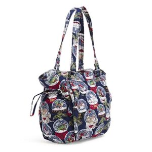 Vera Bradley Women's Cotton Glenna Satchel Purse, Snow Globes - Recycled Cotton, One Size