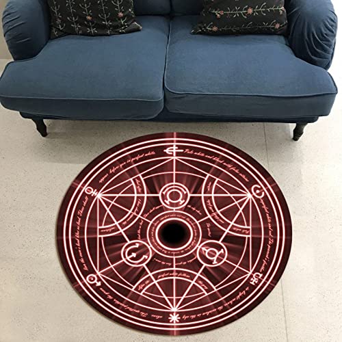 Full Metal Transmutation, Circle Cool, Japanese Anime Manga, Floor Rug, Anime Rug, Doormat, Anime, Chair Mats, FMA Transmutation, Anime Rugs (3.6 ft / 43" / 110 cm)