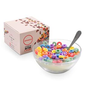 cereal candle bowl – vanilla scented food candles – cute candles for cool gifts – 3 wicks cereal candles for best burn – cereal bowl candle with spoon – cool candles
