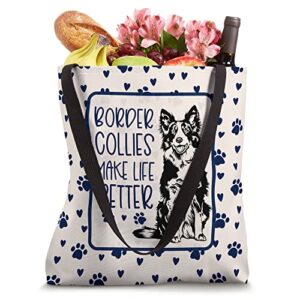 Border Collie Owner Dog Mom Tote Bag I Love My Border Collie Tote Bag