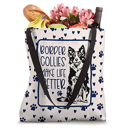 Border Collie Owner Dog Mom Tote Bag I Love My Border Collie Tote Bag