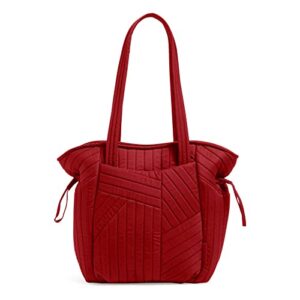 vera bradley women’s cotton glenna satchel purse, cardinal red – recycled cotton, one size