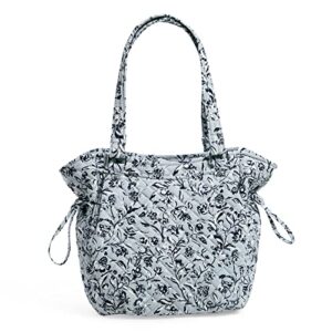 vera bradley women’s cotton glenna satchel purse, perennials gray – recycled cotton, one size