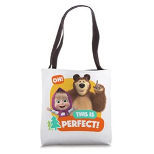 masha and the bear. oh, this is perfect! tote bag