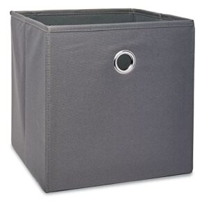 Deahun Mainstays Collapsible Fabric Cube Storage Bins (10.5" x 10.5"), 4 Pack, Grey Flannel (greyflannel)