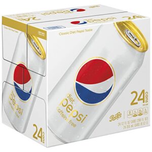 diet pepsi, caffeine free, 12 ounce cans, 24 count