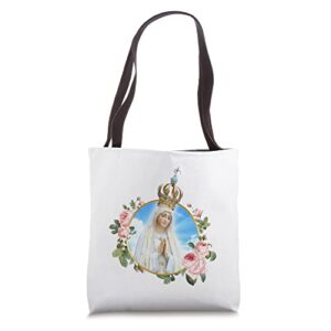 womens our lady of fatima (nossa senhora de fátima) tote bag