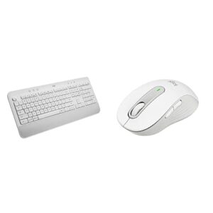 logitech signature k650 comfort full-size wireless keyboard – off white + logitech signature m650 medium sized wireless mouse – off white