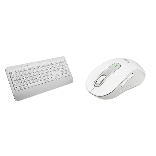 Logitech Signature K650 Comfort Full-Size Wireless Keyboard - Off White + Logitech Signature M650 Medium Sized Wireless Mouse - Off White