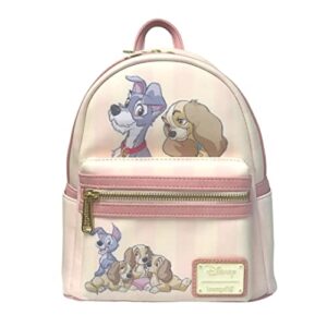 loungefly exclusive lady and the tramp double strap shoulder bag