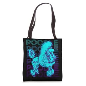 poodle retro tote bag