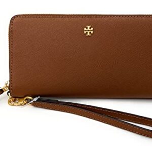 Tory Burch Women's Emerson Wristlet Zip Continental Wallet (Moose)