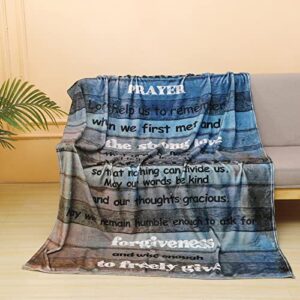 Marriage Prayer Blanket Engagement Gifts Newly Engaged Unique Throw Blanket Wedding Anniversary Bridal Shower Gift for Couple Cozy Blanket (Marriage Prayer, 60*50inch)