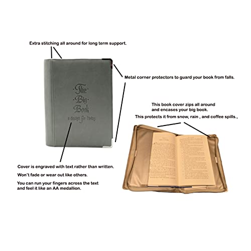 Study Edition Big Book with Gray Bookcover. You get Both. Alcoholics Anonymous Study Edition with Gray AA Bookcover with Big Book Study Edition of Alcoholics Anonymous Included You Get Both