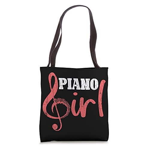 Piano Girl Funny Music Player Musician Graphic Tote Bag