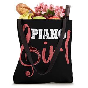 Piano Girl Funny Music Player Musician Graphic Tote Bag