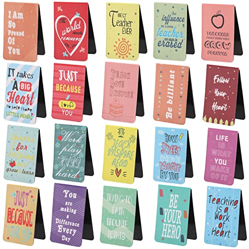 Magnetic Bookmark 20Pcs Magnet Page Markers Magnet Bookmark Clips for Teachers, Students, Book Lovers(20 PCS)