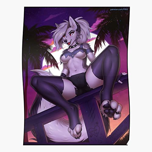 So Sexy Loona Poster, Helluva Boss Loona Poster, Aesthetic Wall Art Print Trending Posters Canvas for Home College Dorm Room Decor, Gifts for Fans Family And Friends, 24 x 36 Inch